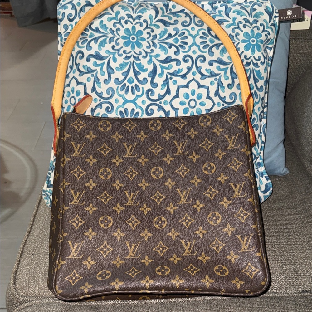 Brown and Tan Monogram Handbag